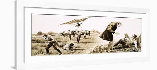 Sir George Cayley's Coachman Flies an Aircraft in 1852-null-Framed Giclee Print