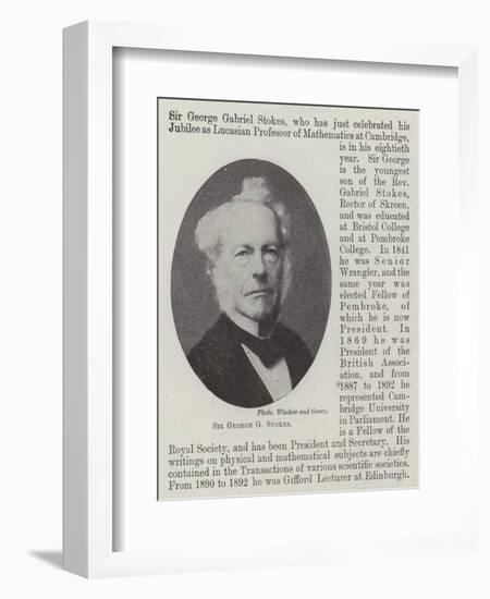 Sir George G Stokes-null-Framed Giclee Print