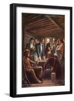 Sir George Simpson Establishing His First Council Near Vancouver, 1835-null-Framed Giclee Print