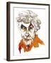 Sir Harrison Birtwistle, English composer; ink portrait-Neale Osborne-Framed Giclee Print