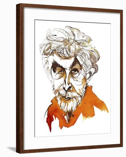 Sir Harrison Birtwistle, English composer; ink portrait-Neale Osborne-Framed Giclee Print