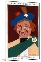 Sir Harry Lauder, Scottish Comedian, 1926-Alick PF Ritchie-Mounted Giclee Print
