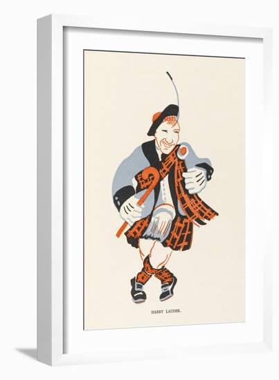 Sir Harry Lauder, Scottish Music-Hall Entertainer-Elizabeth Pyke-Framed Art Print