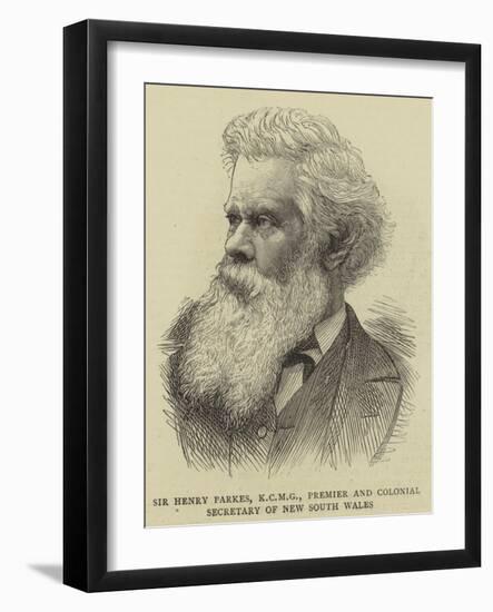 Sir Henry Parkes, Premier and Colonial Secretary of New South Wales-null-Framed Giclee Print