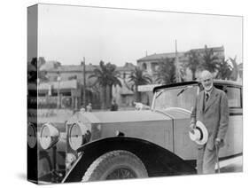 Sir Henry Royce, with Rolls-Royce Car-null-Stretched Canvas