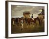 Sir Horace Farquhar's Chestnut Colt 'Nouveau Riche' in the Winner's Enclosure, Newmarket-Isaac J. Cullin-Framed Giclee Print