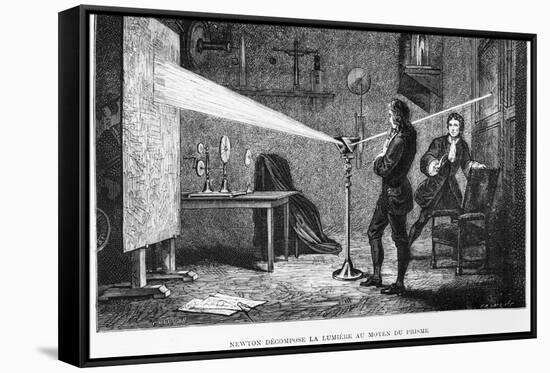 Sir Isaac Newton Breaking up the Light Through a Prism-null-Framed Stretched Canvas