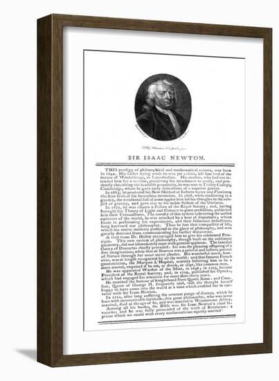 Sir Isaac Newton, English Mathematician, Astronomer and Physicist-A Smith-Framed Giclee Print