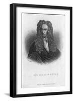 Sir Isaac Newton, English Mathematician, Astronomer and Physicist-J Scott-Framed Giclee Print