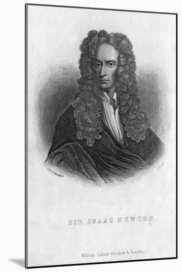 Sir Isaac Newton, English Mathematician, Astronomer and Physicist-J Scott-Mounted Giclee Print