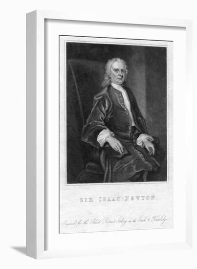 Sir Isaac Newton, English Mathematician, Astronomer and Physicist-null-Framed Giclee Print