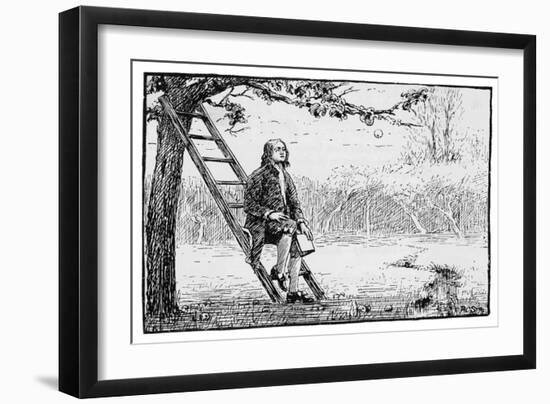 Sir Isaac Newton, Mathematician and Physicist Formulates Gravitational Laws-null-Framed Art Print