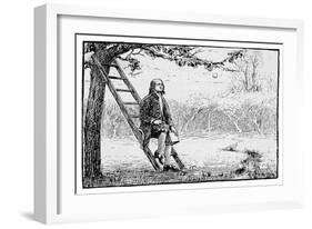 Sir Isaac Newton, Mathematician and Physicist Formulates Gravitational Laws-null-Framed Art Print