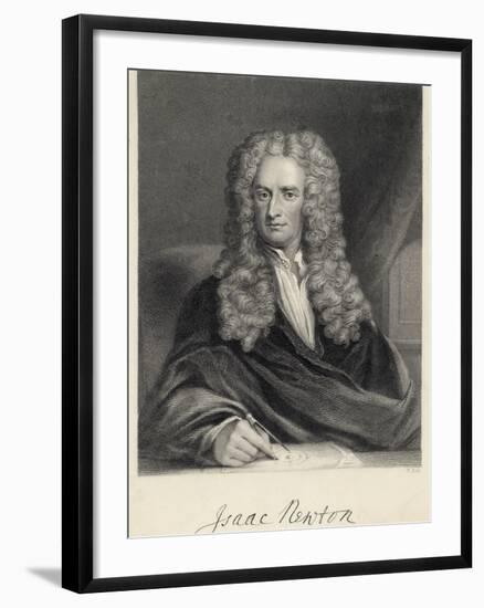 Sir Isaac Newton Mathematician Physicist Occultist-William Holl the Younger-Framed Photographic Print