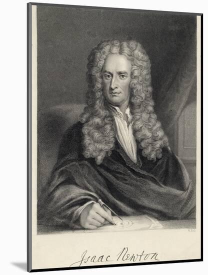 Sir Isaac Newton Mathematician Physicist Occultist-William Holl the Younger-Mounted Photographic Print