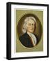 Sir Isaac Newton Mathematician Physicist Occultist-Henry Bone-Framed Art Print