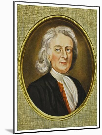 Sir Isaac Newton Mathematician Physicist Occultist-Henry Bone-Mounted Art Print