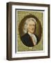 Sir Isaac Newton Mathematician Physicist Occultist-Henry Bone-Framed Art Print