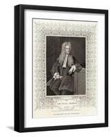 Sir Isaac Newton Mathematician Physicist Occultist-null-Framed Art Print