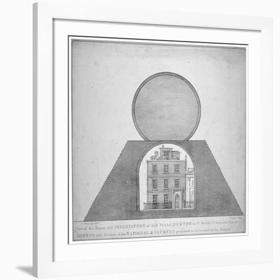 Sir Isaac Newton's House and Observatory, 35 St Martin's Street, Westminster, London, 1826-George Scharf-Framed Giclee Print
