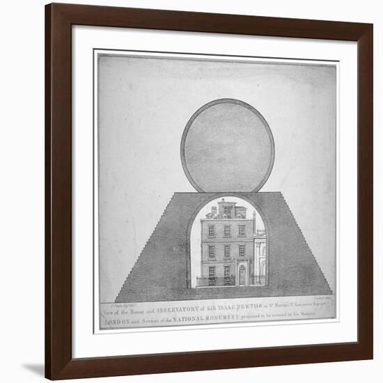 Sir Isaac Newton's House and Observatory, 35 St Martin's Street, Westminster, London, 1826-George Scharf-Framed Giclee Print