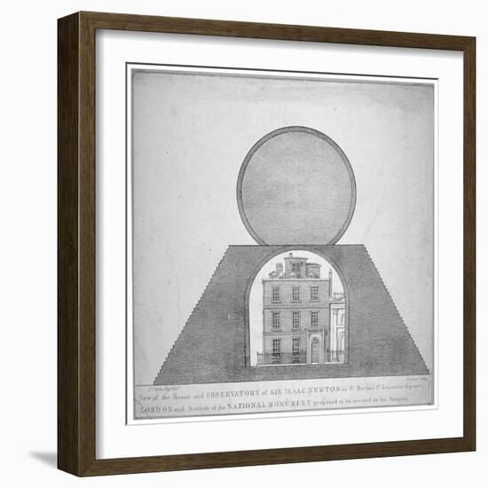 Sir Isaac Newton's House and Observatory, 35 St Martin's Street, Westminster, London, 1826-George Scharf-Framed Giclee Print