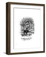 Sir Isaac Newton under the Apple Tree-null-Framed Giclee Print