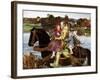 Sir Isumbras at the Ford, C19th Century-John Everett Millais-Framed Giclee Print