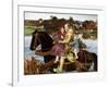 Sir Isumbras at the Ford, C19th Century-John Everett Millais-Framed Giclee Print