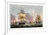 Sir J. T. Duckworth's Action off St. Domingo, February 6th 1806-Thomas Whitcombe-Framed Giclee Print