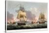 Sir J. T. Duckworth's Action off St. Domingo, February 6th 1806-Thomas Whitcombe-Stretched Canvas