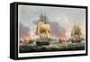 Sir J. T. Duckworth's Action off St. Domingo, February 6th 1806-Thomas Whitcombe-Framed Stretched Canvas