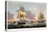 Sir J. T. Duckworth's Action off St. Domingo, February 6th 1806-Thomas Whitcombe-Stretched Canvas