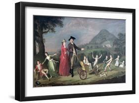 Sir James Hunter Blair, 1st Bart., with His Wife and Nine of their Fourteen Children, 1785-David Allan-Framed Giclee Print