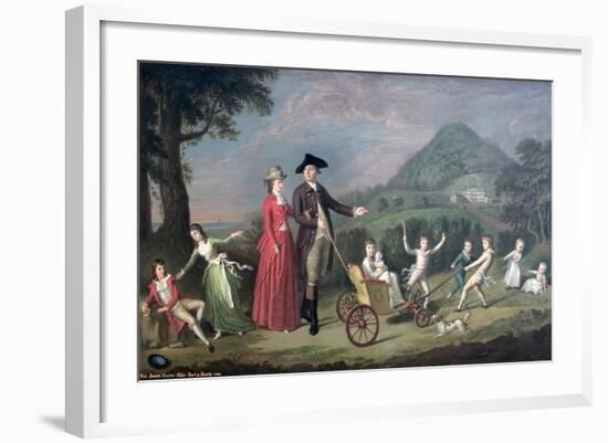 Sir James Hunter Blair, 1st Bart., with His Wife and Nine of their Fourteen Children, 1785-David Allan-Framed Giclee Print