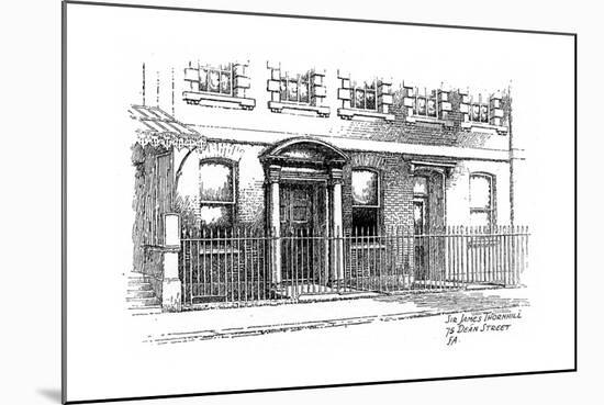Sir James Thornhill's House, 75 Dean Street, London, 1912-Frederick Adcock-Mounted Giclee Print