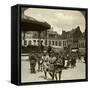 Sir James Willcocks with General Nanten, Market Square, Merville, France, World War I, 1914-1915-null-Framed Stretched Canvas