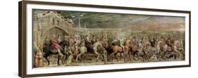 Sir Jeffrey Chaucer (C.1342-1400) and the Nine and Twenty Pilgrims on their Journey to Canterbury-William Blake-Framed Premium Giclee Print