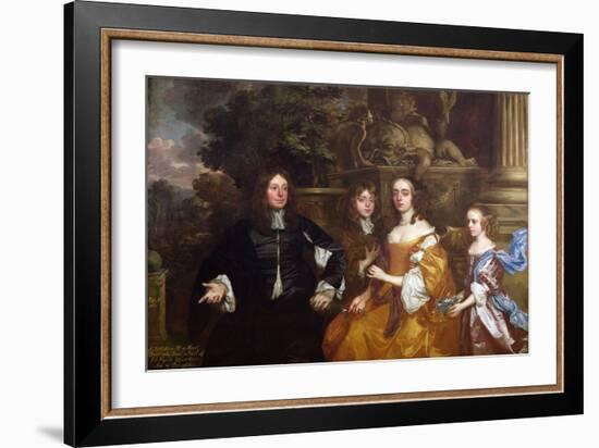 Sir John Cotton and His Family, 1660-Sir Peter Lely-Framed Giclee Print