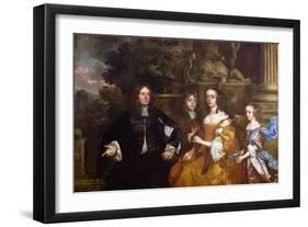 Sir John Cotton and His Family, 1660-Sir Peter Lely-Framed Giclee Print