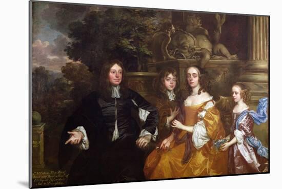 Sir John Cotton and His Family, 1660-Sir Peter Lely-Mounted Giclee Print