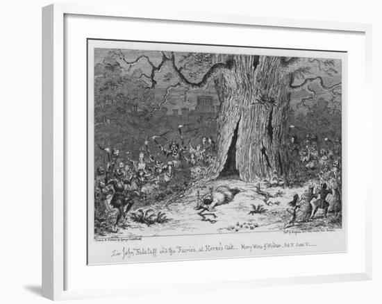 Sir John Falstaff and the Fairies, at Herne's Oak-George Cruikshank-Framed Giclee Print