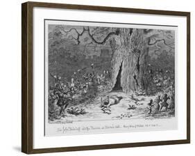 Sir John Falstaff and the Fairies, at Herne's Oak-George Cruikshank-Framed Giclee Print