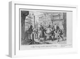 Sir John Falstaff Arrested, at the Suit of Mrs Quickly!-George Cruikshank-Framed Giclee Print