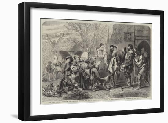 Sir John Falstaff Examining the Recruits Provided for Him by Justice Shallow-Sir John Gilbert-Framed Premium Giclee Print