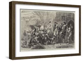 Sir John Falstaff Examining the Recruits Provided for Him by Justice Shallow-Sir John Gilbert-Framed Giclee Print