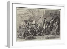 Sir John Falstaff Examining the Recruits Provided for Him by Justice Shallow-Sir John Gilbert-Framed Giclee Print