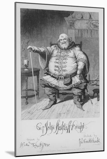 Sir John Falstaff Knight-George Cruikshank-Mounted Giclee Print
