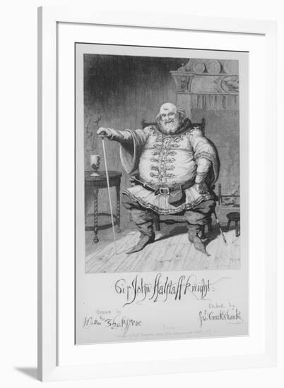 Sir John Falstaff Knight-George Cruikshank-Framed Giclee Print