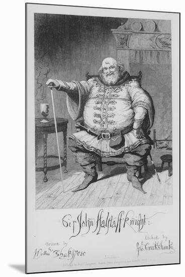 Sir John Falstaff Knight-George Cruikshank-Mounted Giclee Print